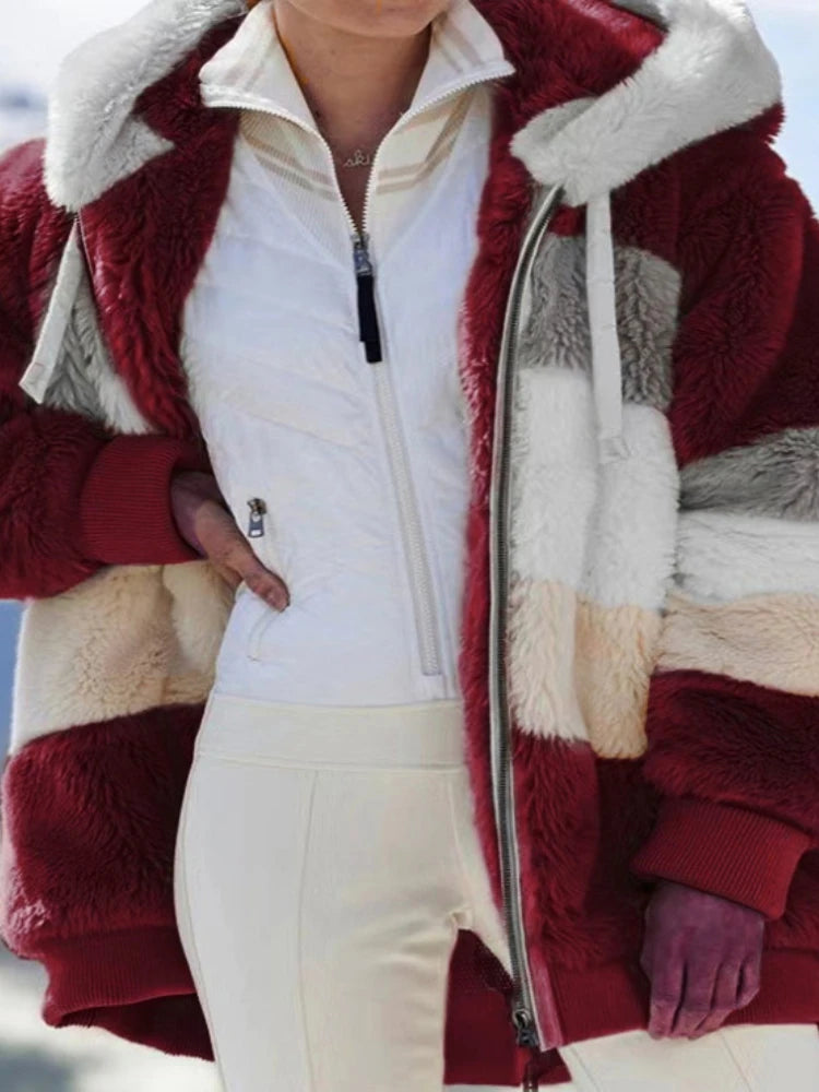 Warme teddy fleece jas