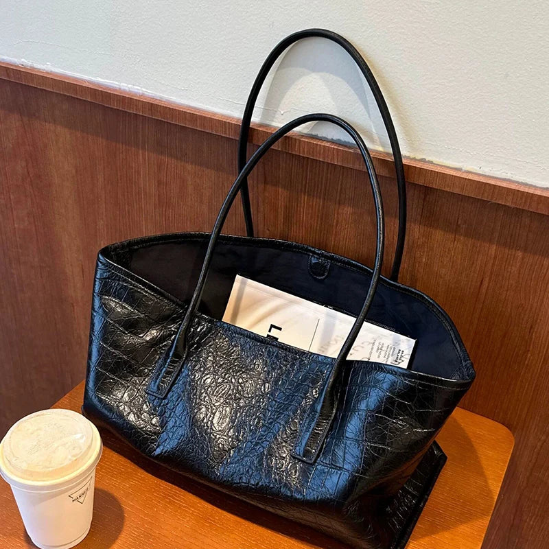 Luxe lederen schoudertas