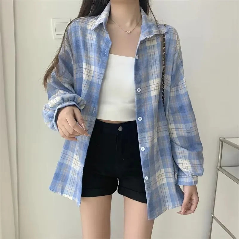 Oversized geruit najaarsvest