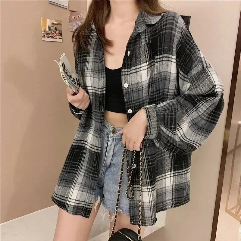 Oversized geruit najaarsvest