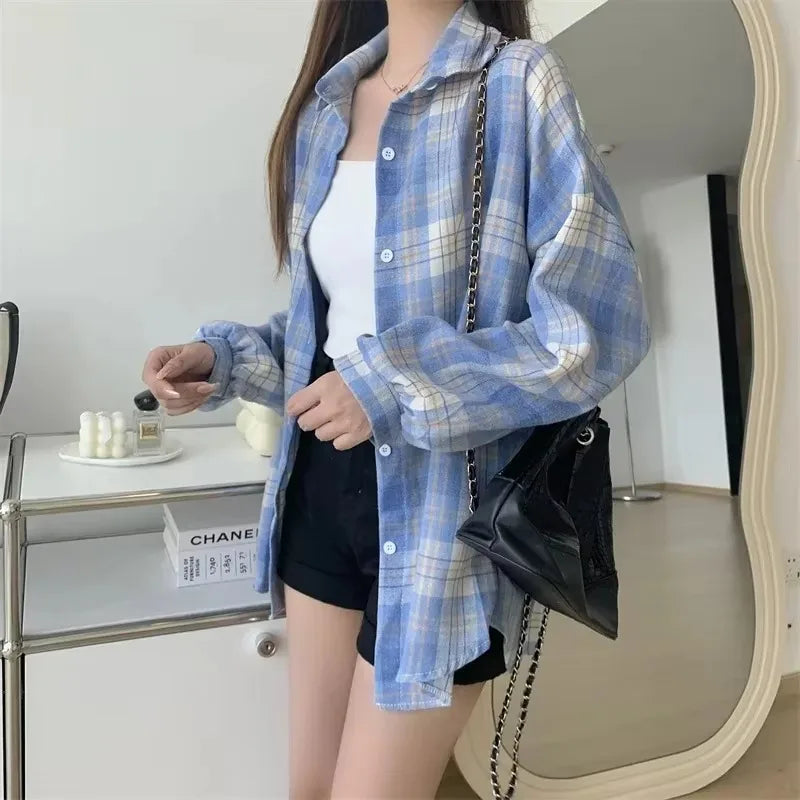 Oversized geruit najaarsvest