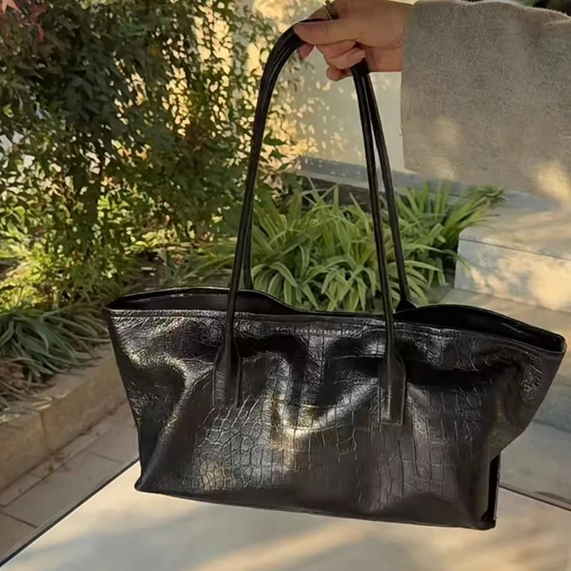 Luxe lederen schoudertas