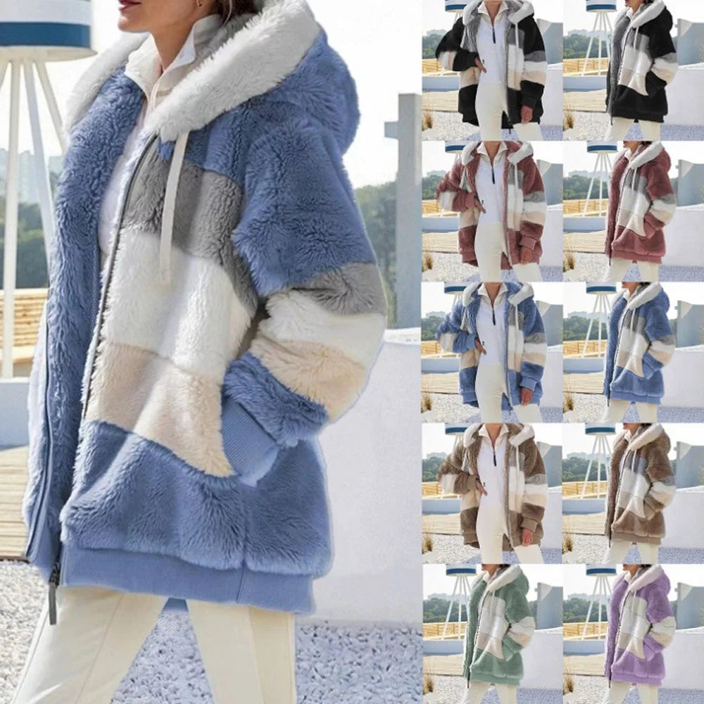 Warme teddy fleece jas