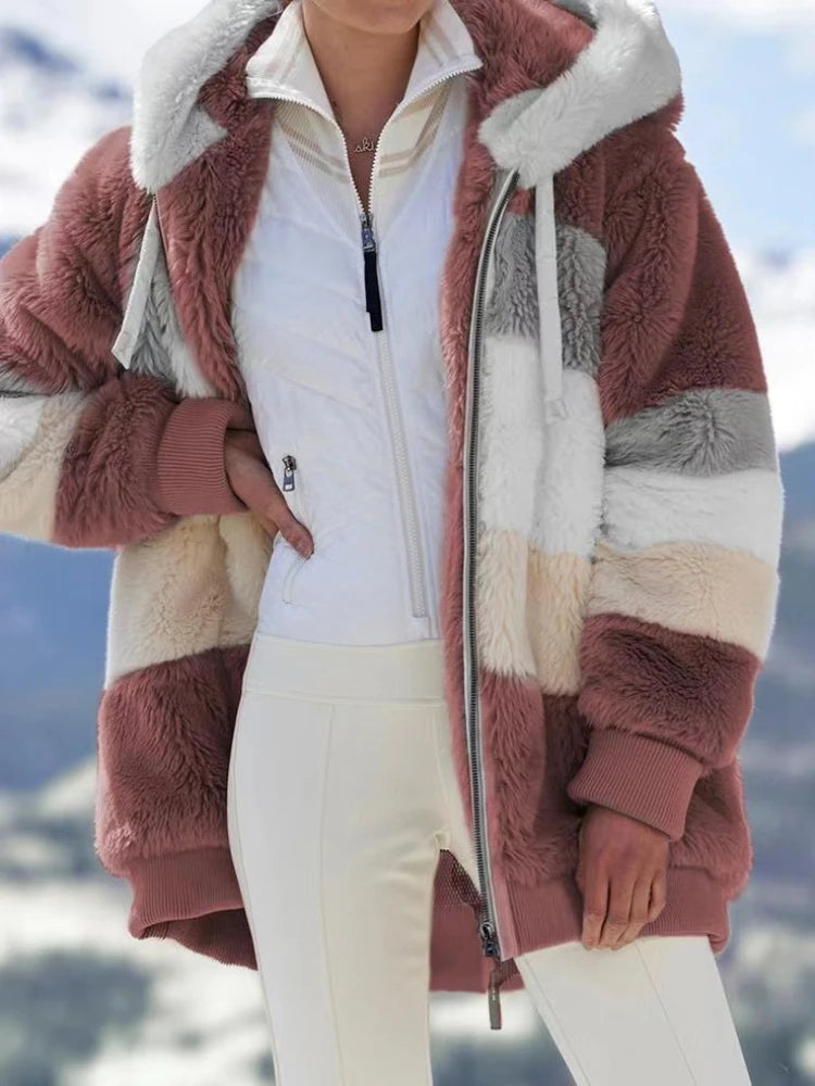 Warme teddy fleece jas