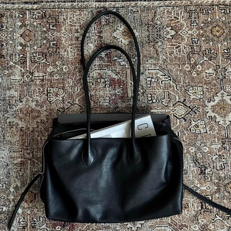 Luxe lederen schoudertas