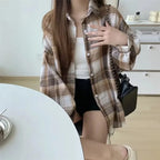 Oversized geruit najaarsvest