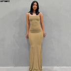 Sofia satin midi jurk