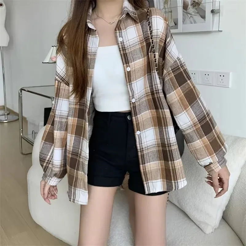 Oversized geruit najaarsvest