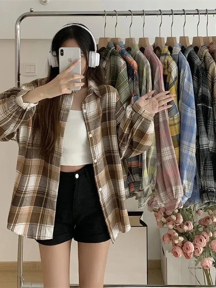 Oversized geruit najaarsvest